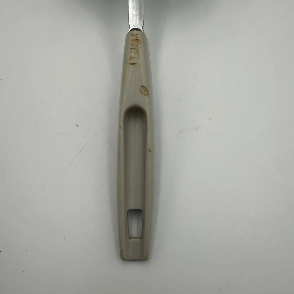 Vintage EKCO USA Slotted Spatula Nylon Stainless Steel Beige Almond Kitchen Tool